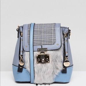 River island mini backpack with faux fur